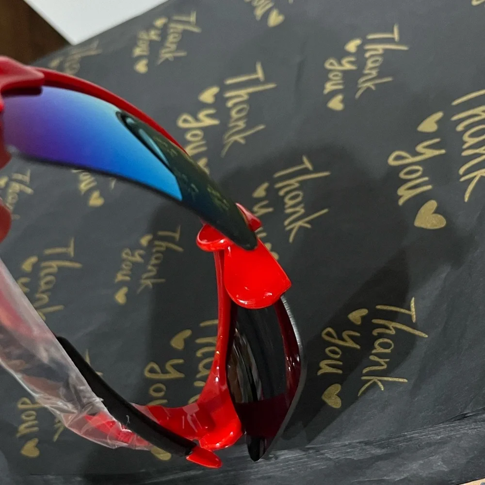 Red Frame Mirrored Shield Sunglasses new for kids